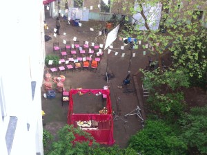 Dreharbeiten in Berlin - EVS Translations Dreharbeiten im Hinterhof